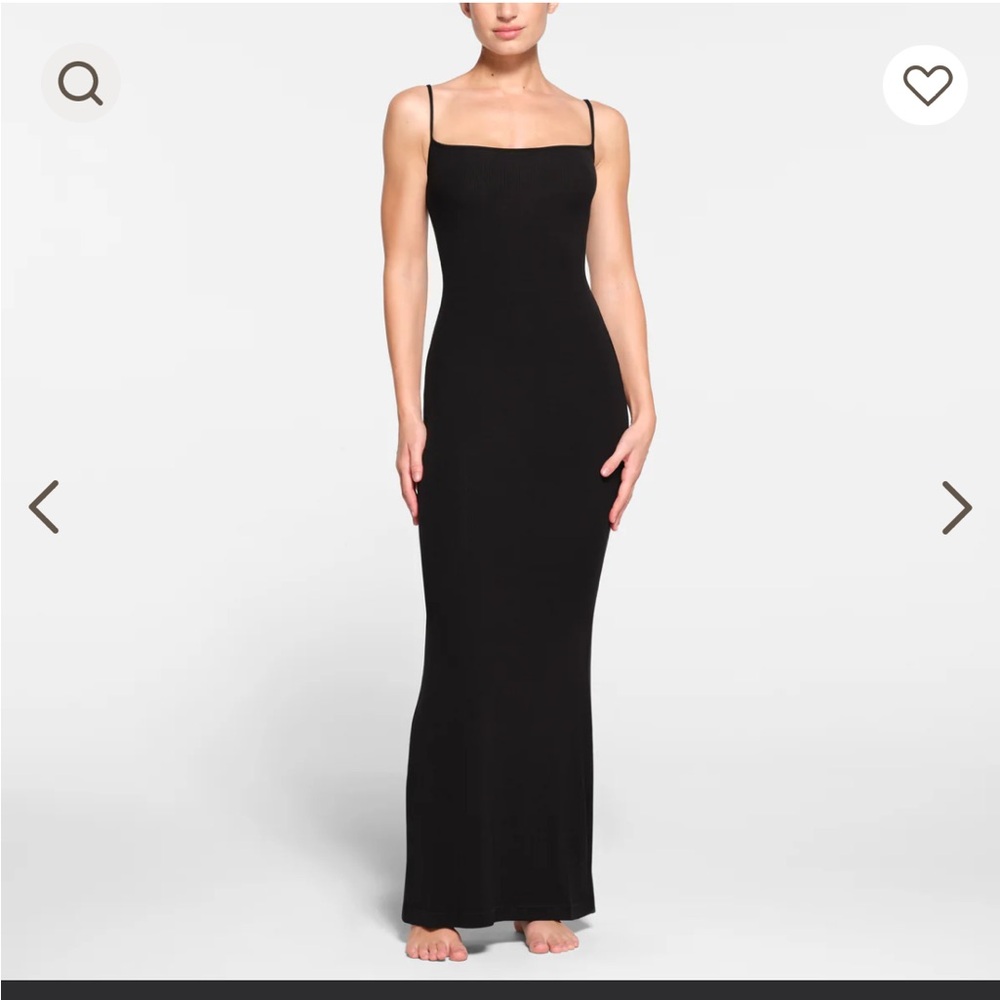 Skims soft lounge long slip dress Onyx